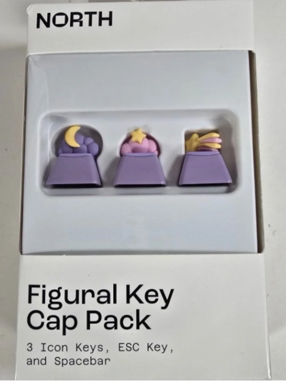 Purple Figural Key Cap Pack - 3 Decorative Keyboard Keys